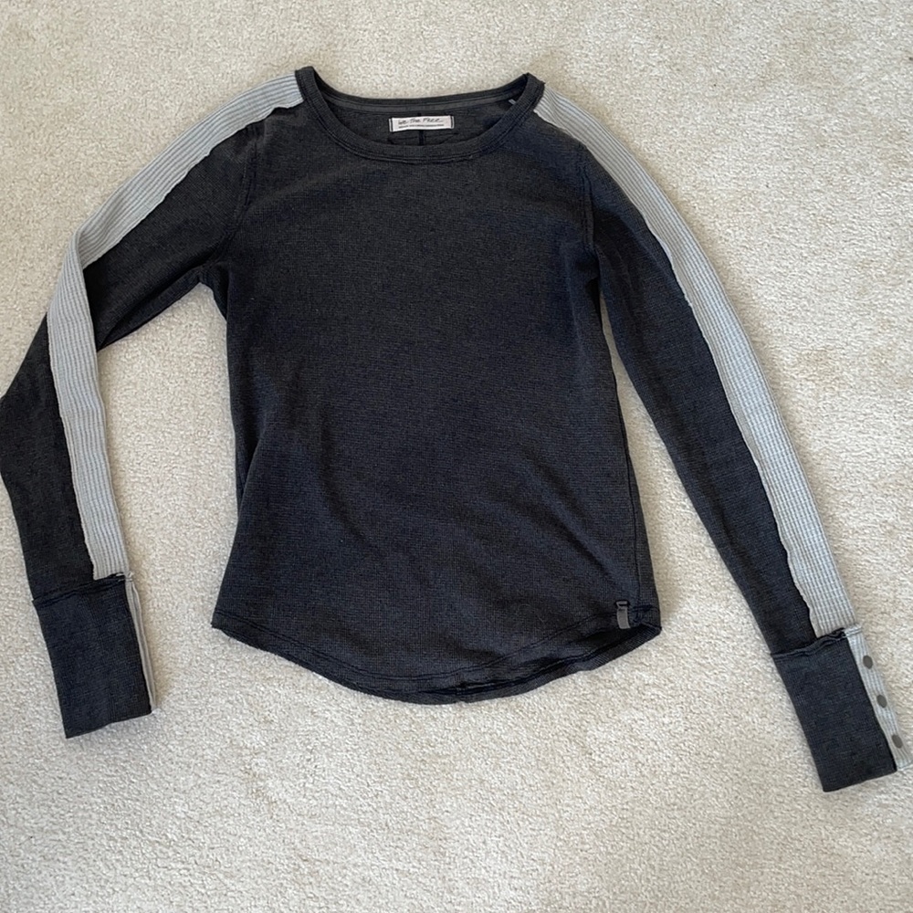 Thermal Tee Shirt in Black Beauty Combo